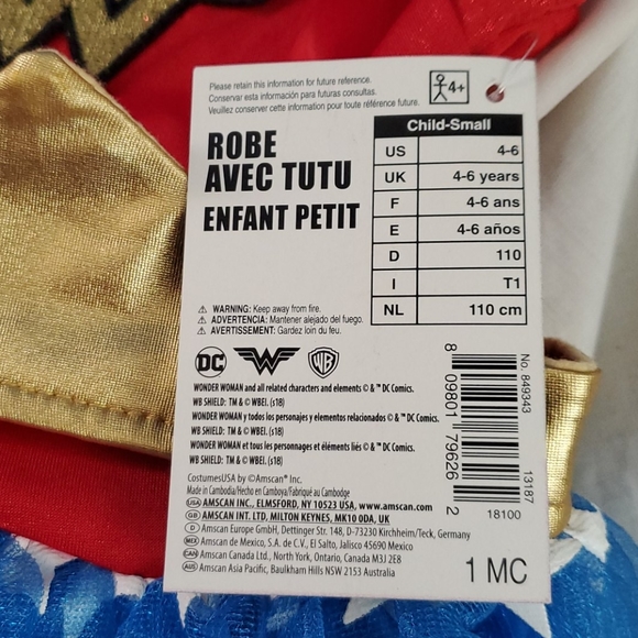 Wonder woman tutu dress child small - Picture 5 of 6